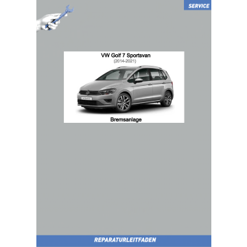 VW Golf 7 Sportsvan (14-21) Reparaturleitfaden Bremsanlage