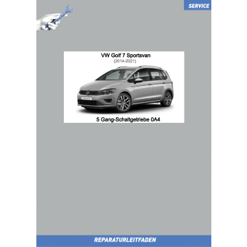 VW Golf 7 Sportsvan (14-21) Reparaturleitfaden 5 Gang­ Schaltgetriebe 0A4