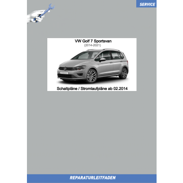 VW Golf 7 Sportsvan (14-21) Schaltpläne / Stromlaufpläne ab 02.2014 komplett
