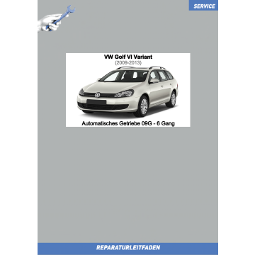 VW Golf 6 Variant (09-13) Reparaturleitfaden 6 Gang Automatik Getriebe 09G