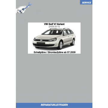 VW Golf 6 Variant (09-13) Stromlaufpläne / Schaltpläne ab 07.2009 komplett
