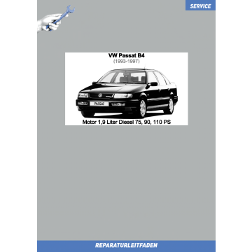 VW Passat B4 1993-1997 Reparaturleitfaden Motor 1,9 Liter Diesel 75 90 110 PS