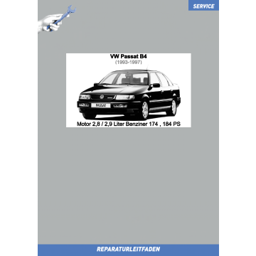VW Passat B4 1993-1997 Reparaturleitfaden Motor 2,8 / 2,9 Liter Benziner 174 184 PS