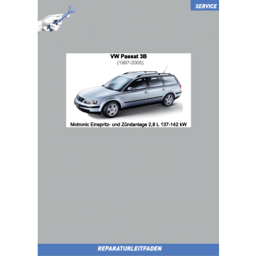 VW Passat B5 (96-05) Reparaturleitfaden Motronic Einspritzanlage / Zündanlage 2,8 Liter 137/140/142 kW