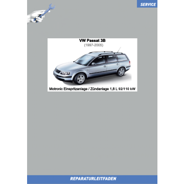 VW Passat B5 (96-05) Reparaturleitfaden Motronic Einspritzanlage / Zündanlage 1,8 Liter 92/110 kW