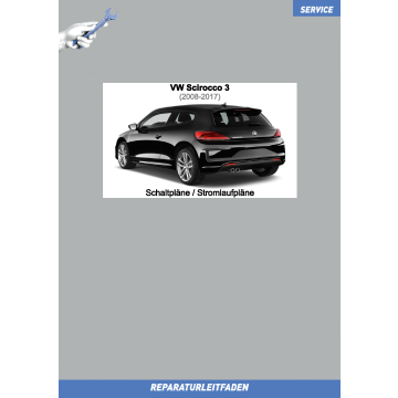 VW Scirocco 3 2008-2017 Stromlaufpläne / Schaltpläne komplett ab 05.2008