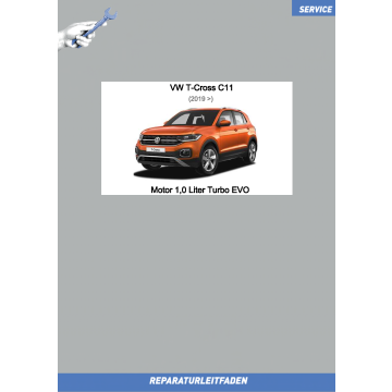 VW T-Cross C11 (19>) Reparaturleitfaden EVO Motor 1,0 Liter Turbo 66-81 kW