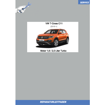 VW T-Cross C11 (19>) Reparaturleitfaden Motor 1,6 / 2,0 Liter CR Diesel