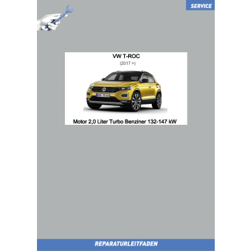 VW T-Roc (17>) Reparaturleitfaden Motor 1,6 / 2,0 Liter CR Turbo Diesel