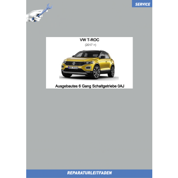 VW T-Roc (17>) Reparaturleitfaden Ausgebautes 6 Gang Schaltgetriebe 0AJ