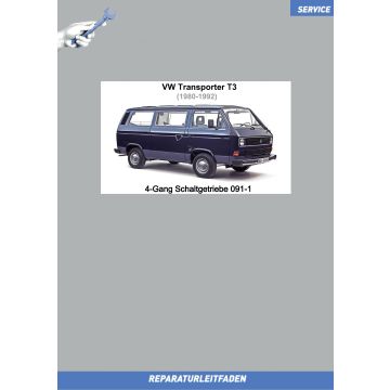 VW Transporter T3 (79-92) Reparaturleitfaden 4­-Gang Schaltgetriebe 091­-1