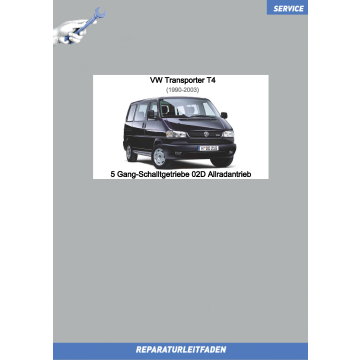 VW Transporter T4 (90-96) Reparaturleitfaden 5 Gang-Schaltgetriebe 02D Allradantrieb