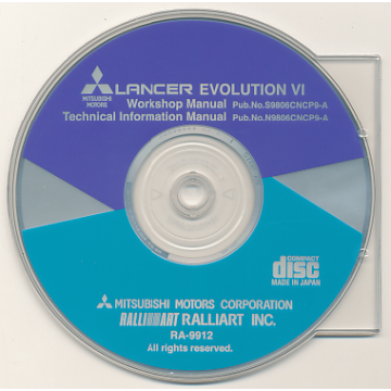 Mitsubishi Lancer Evolution 6 (99-00) Workshop Manual CD