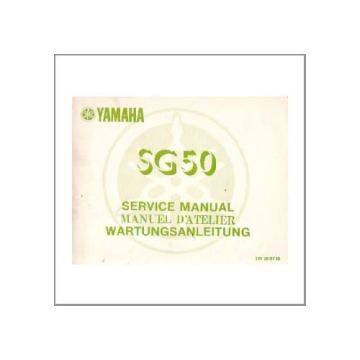 Yamaha SG 50 - Wartungsanleitung