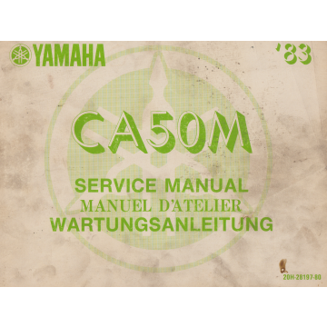 Yamaha Ca 50 M (1983) Wartungsanleitung
