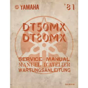 Yamaha DT 50 MX / DT 80 MX (1981) Wartungsanleitung