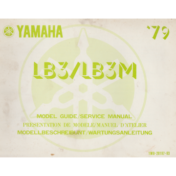 Yamaha LB 3 / LB 3 M (1979) Wartungsanleitung