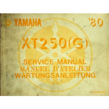 Yamaha XT 250 (G) (1980) Wartungsanleitung