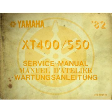 Yamaha XT 400 / 550 (1982) Wartungsanleitung