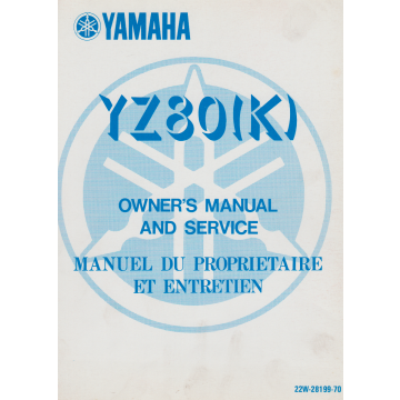 Yamaha YZ 80 (K) (1982) Owner` Service Manual and Service