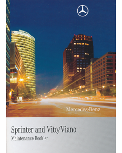 Mercedes Sprinter Vito Viano Maintenance / Service Booklet