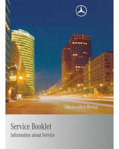Mercedes SLK / S / CL / CLS Class Series Service Booklet 