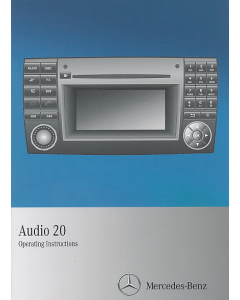 Mercedes Audio 20 Radio Operating Instructions