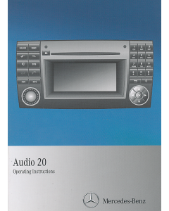 Mercedes Audio 20 Radio Operating Instructions