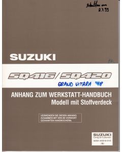 Suzuki Grand Vitara SQ 416 SQ 420 (98-05) Werkstatthandbuch