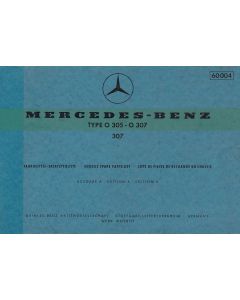 Mercedes Benz O 307 / O 307 (1973) - Ersatzteilkatalog