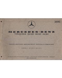 Mercedes Benz OH 1113 B / 1313 / 1317 / 1517 - (1968) - Ersatzteilkatalog