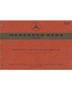Mercedes Benz Type 335 (1970)  Fahrerhaus-Ersatzteilliste