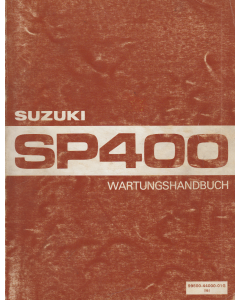 Suzuki SP 400 (1980-1982) Wartungsanleitung