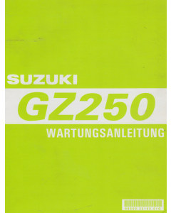 Suzuki GZ 250 (1998-1999) Wartungsanleitung
