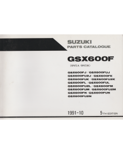Suzuki GSX 600 F (1991) Parts Catalogue / Ersatzteilkatalog