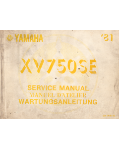 Yamaha XV 750 SE (1981-1983) Wartungsanleitung