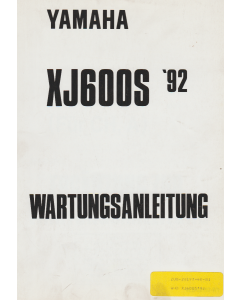 Yamaha XJ 600 S Diversion (1991-2003) Wartungsanleitung