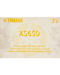 Yamaha XS 650 (1979) Modellbeschreibung / Wartungsanleitung