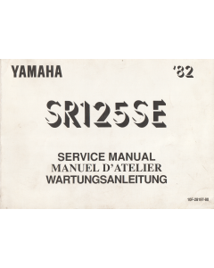 Yamaha SR 125 SE (ab 1982) Wartungsanleitung