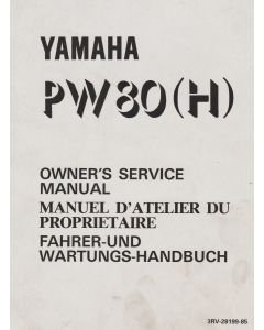 Yamaha PW 80 H (1995) Fahrer - und Wartungshandbuch