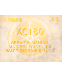 Yamaha XC 180 (1983-1984) Wartungsanleitung