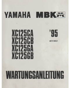 Yamaha XC 125 /CA / CB / GA / GB (ab 1995) Wartungsanleitung