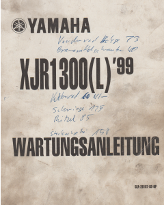 Yamaha XJR 1300 (1999-2001) Wartungsanleitung