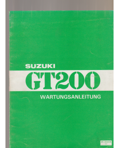 Suzuki GT 200 (1979 bis 1980) Wartungsanleitung