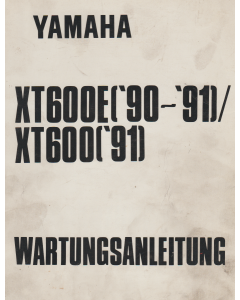 Yamaha XT 600 (1990-1991) Wartungsanleitung