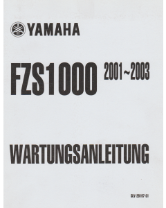 Yamaha FZS 1000 (2001-2003) Wartungsanleitung