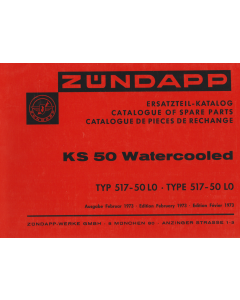 Zündapp KS 50 Wassergekühlt (1973) Ersatzteil Katalog