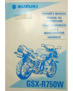 Suzuki GSX- R750 W (1994) Fahrerhandbuch