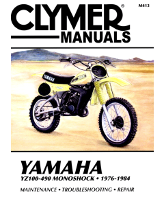 Yamaha YZ100-490 Monoshock (1976-1984) Repair Manual Clymer Reparaturanleitung