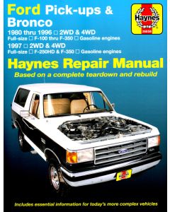Ford Bronco (1980-1997) Repair Manual Haynes
